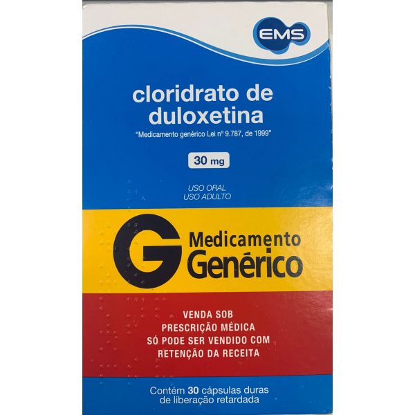 CLORIDRATO DE DULOXETINA 30MG - 30 comprimidos